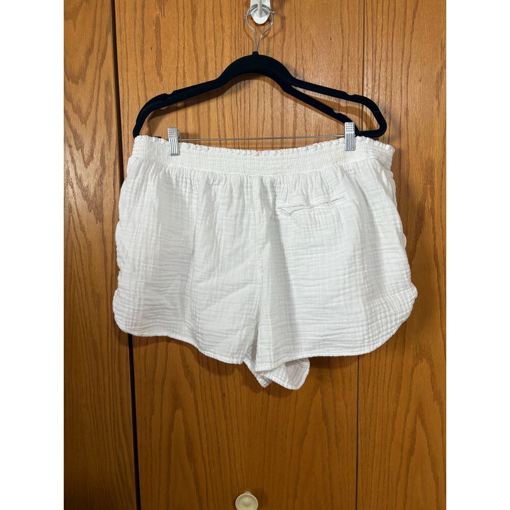 Aerie gauzy high waisted shorts women's XXL 100% cotton gauze beach coverup - Picture 3 of 6